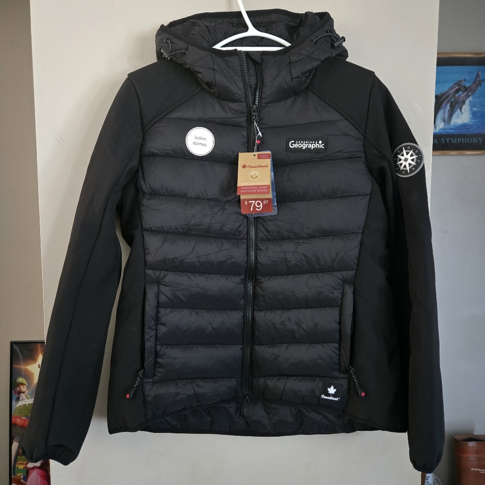 NWT Canadiana Jacket Women Coat Spring Puffer Water Repellent XS Ladies Light